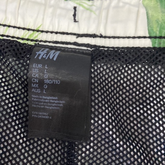 Men’s H&M swim trunks large tropical palm trees leaves beach pool party summer - Picture 9 of 10